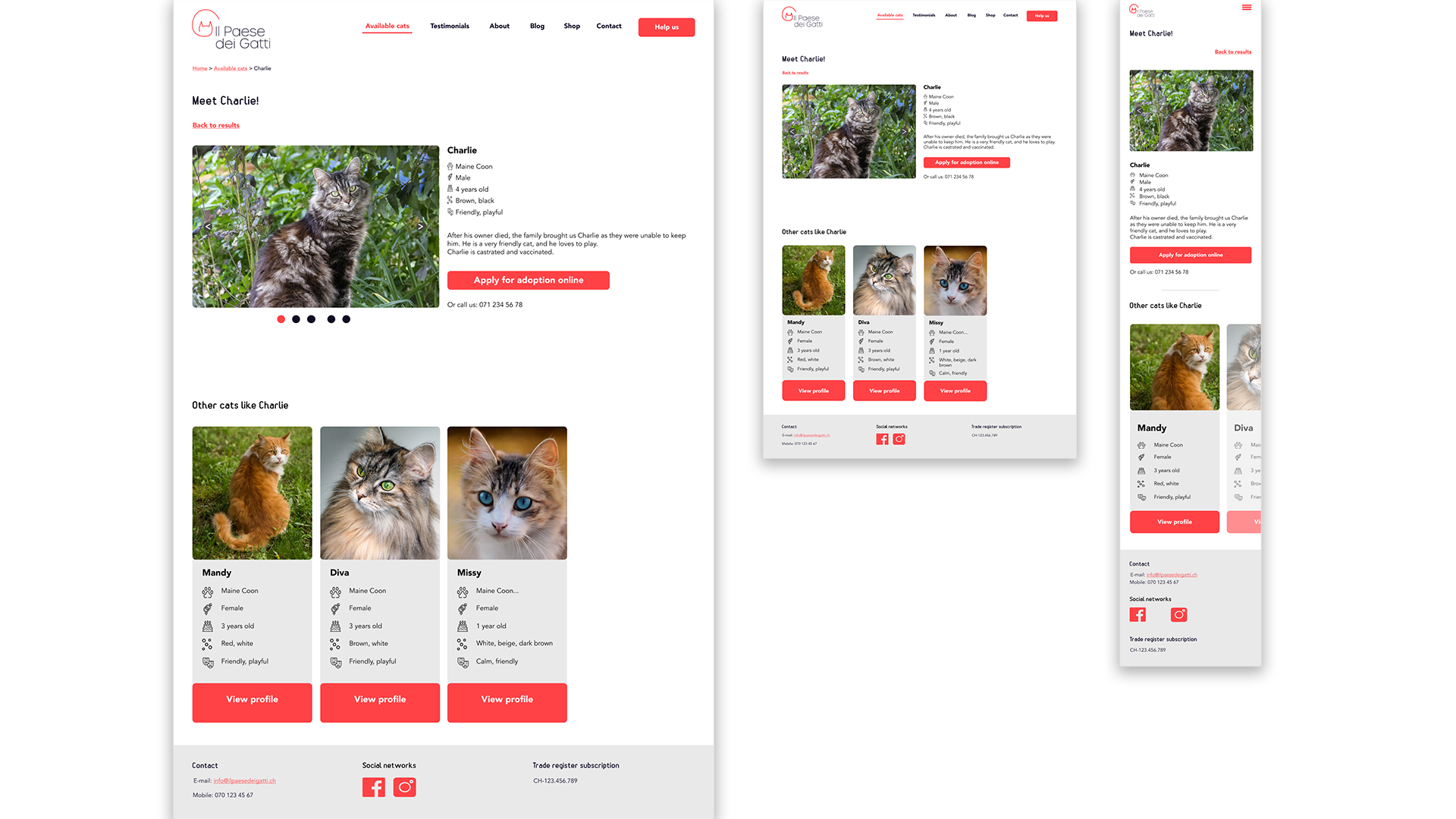 Responsive Mockup (Cat Profile)