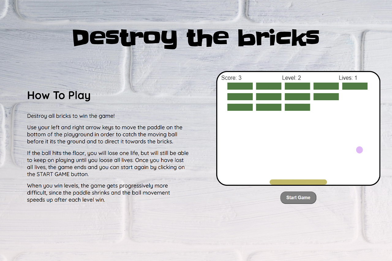 Destroy the Bricks