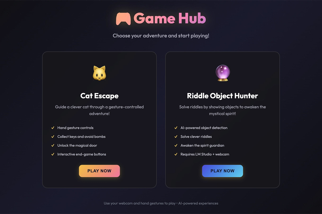 Interactive Game Hub