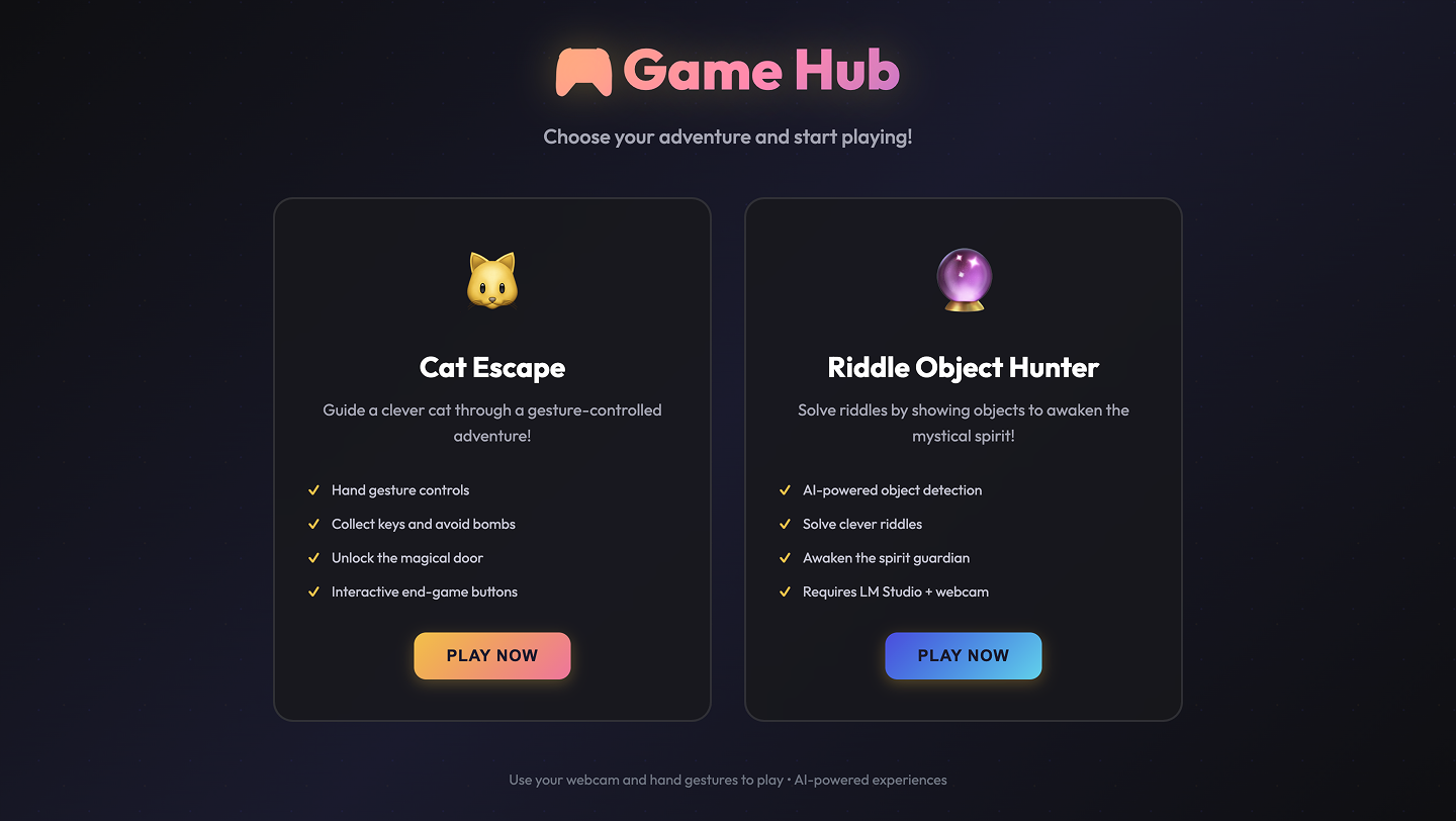 Interactive Game Hub